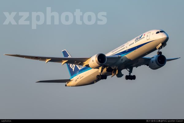 全日空航空B787-9从福冈起飞