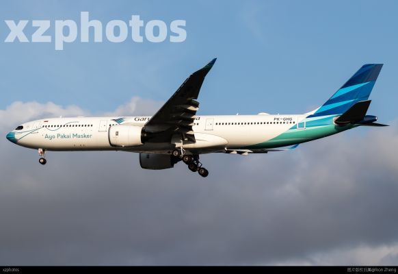 A GA339 landing at SIN