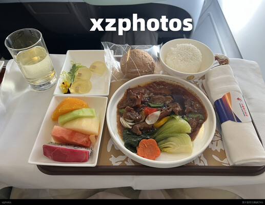 东航333公务舱上海广州餐食