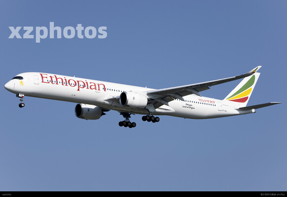 埃塞俄比亚航空第一天使用A350-1041机型执飞ET604(ET605)航线