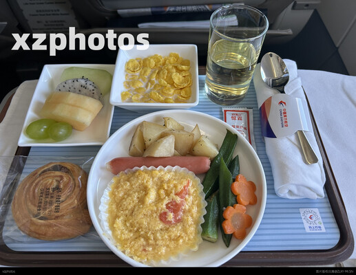 东方航空公务舱普通西式早餐