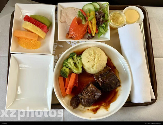 东航新加坡航线商务舱餐食
