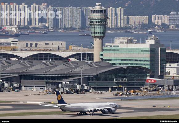 漢莎航空a340-600告別香港