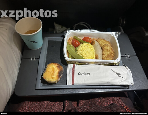 QF128 香港-悉尼 经济舱餐食