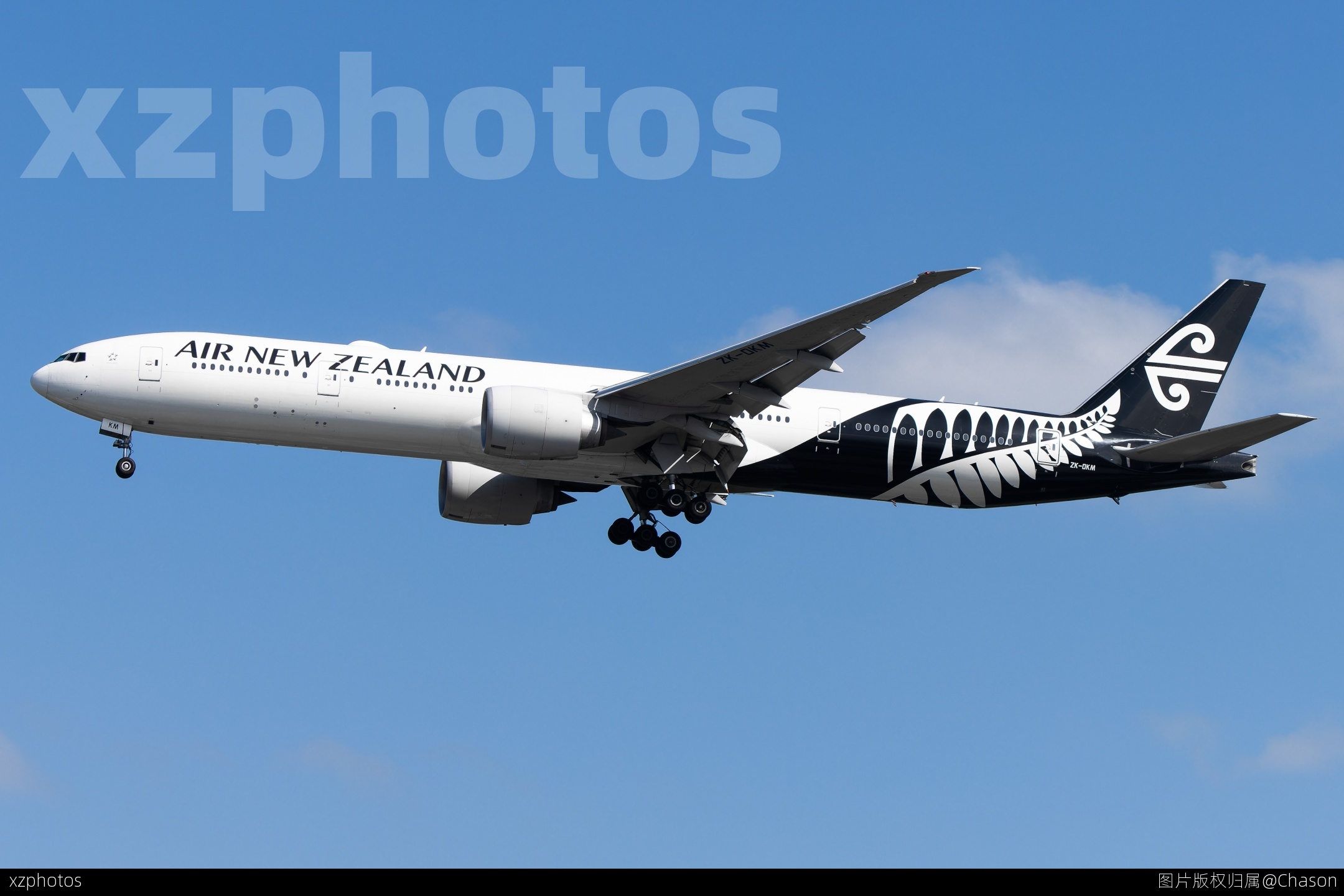 新西兰航空777落地奥克兰