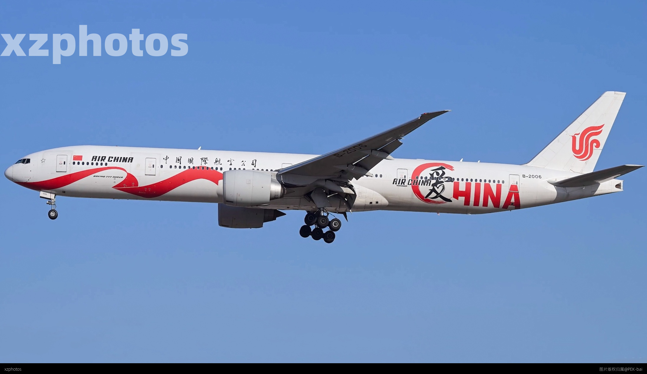 中国国际航空爱中国彩绘波音777