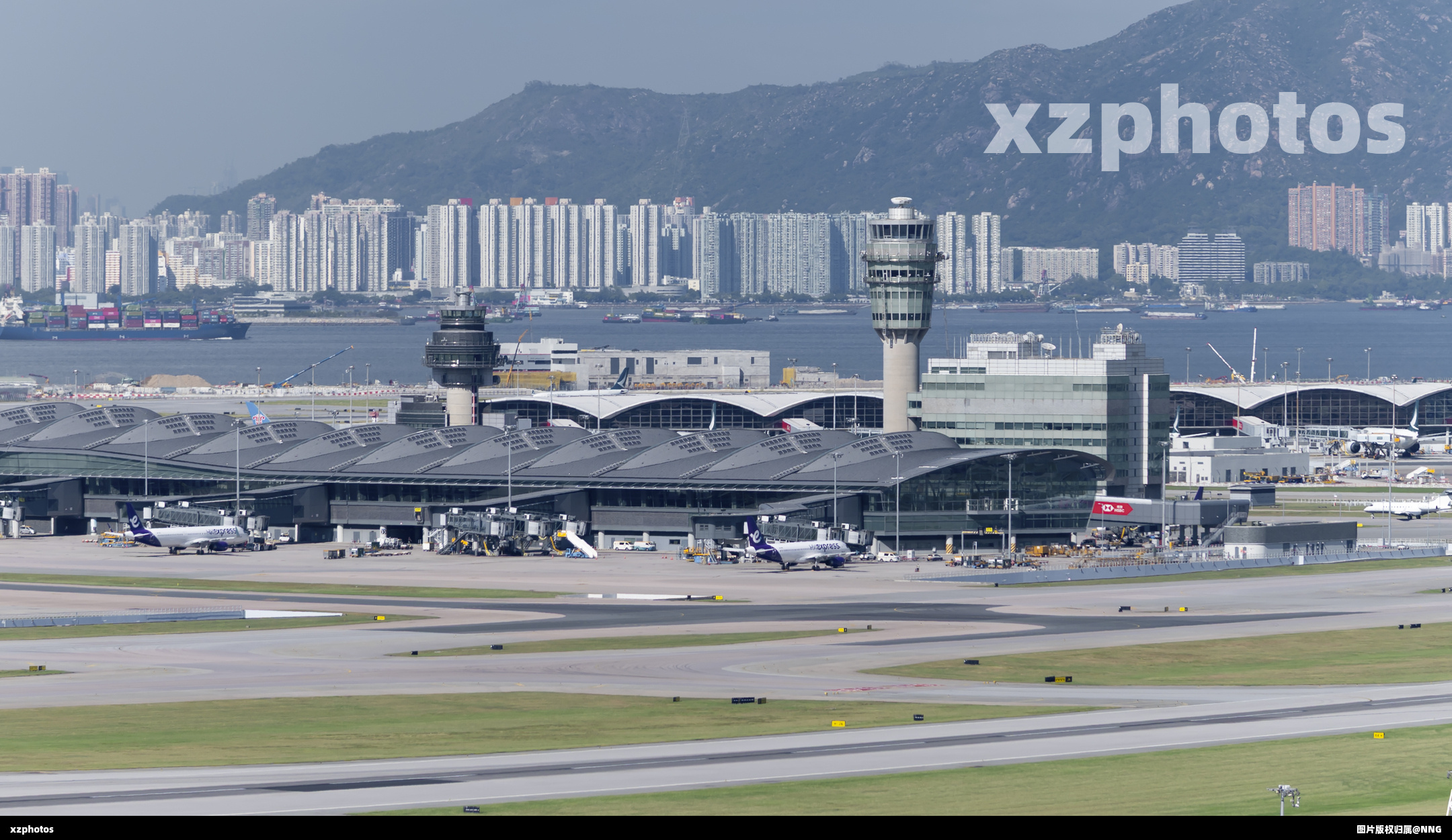 沙螺湾视角的香港机场