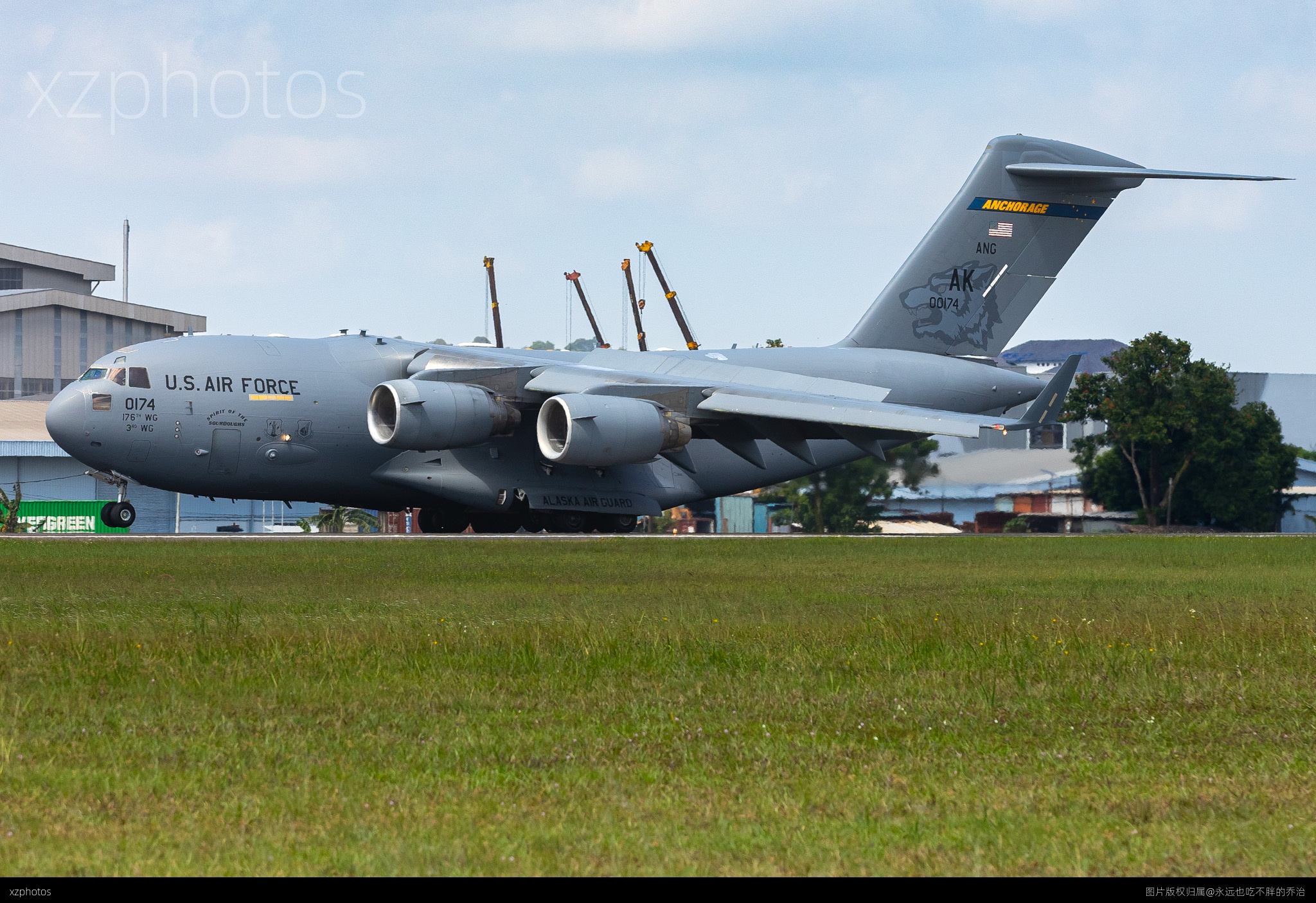 美军C17抵达吉隆坡