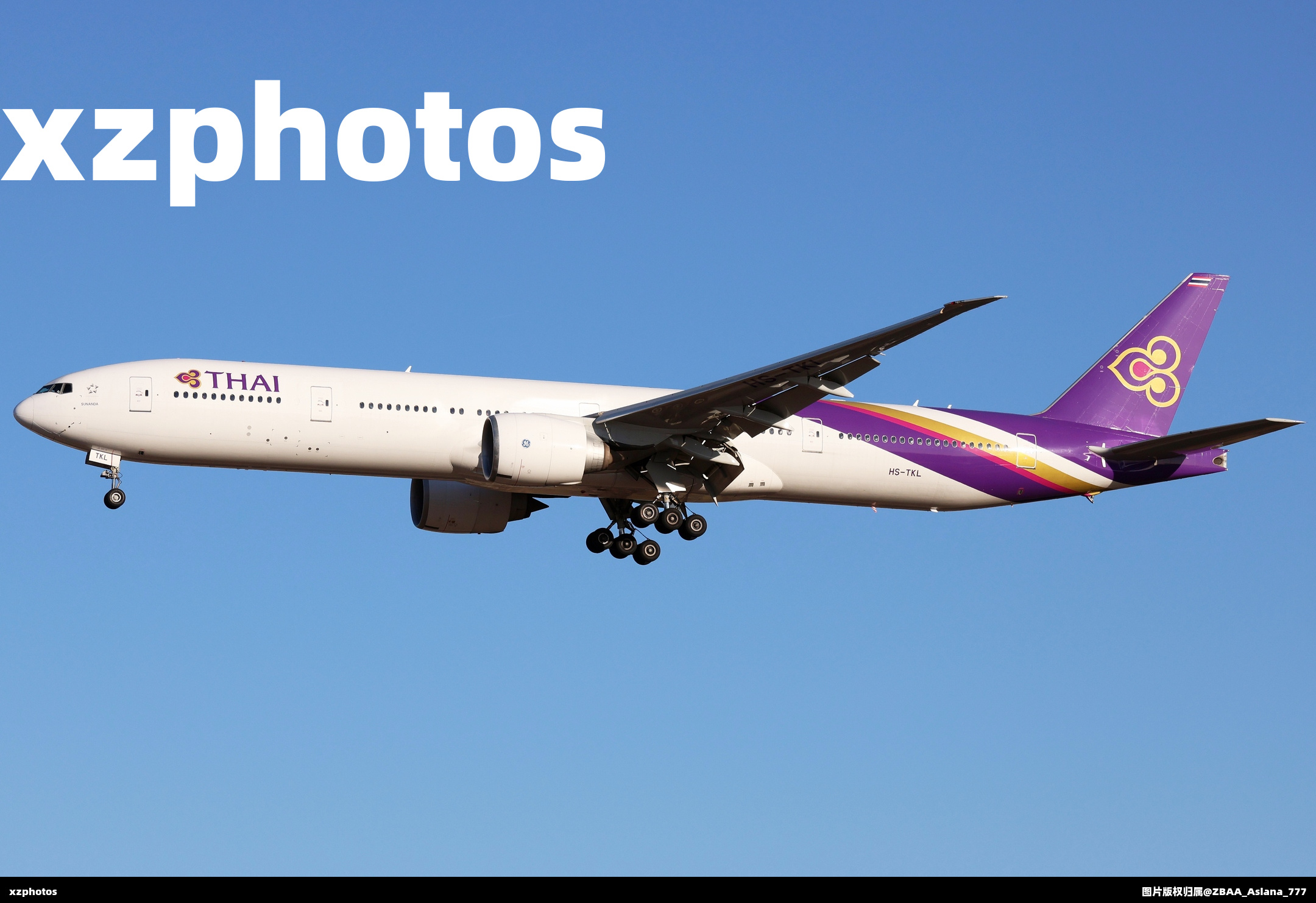 泰国航空77W访京