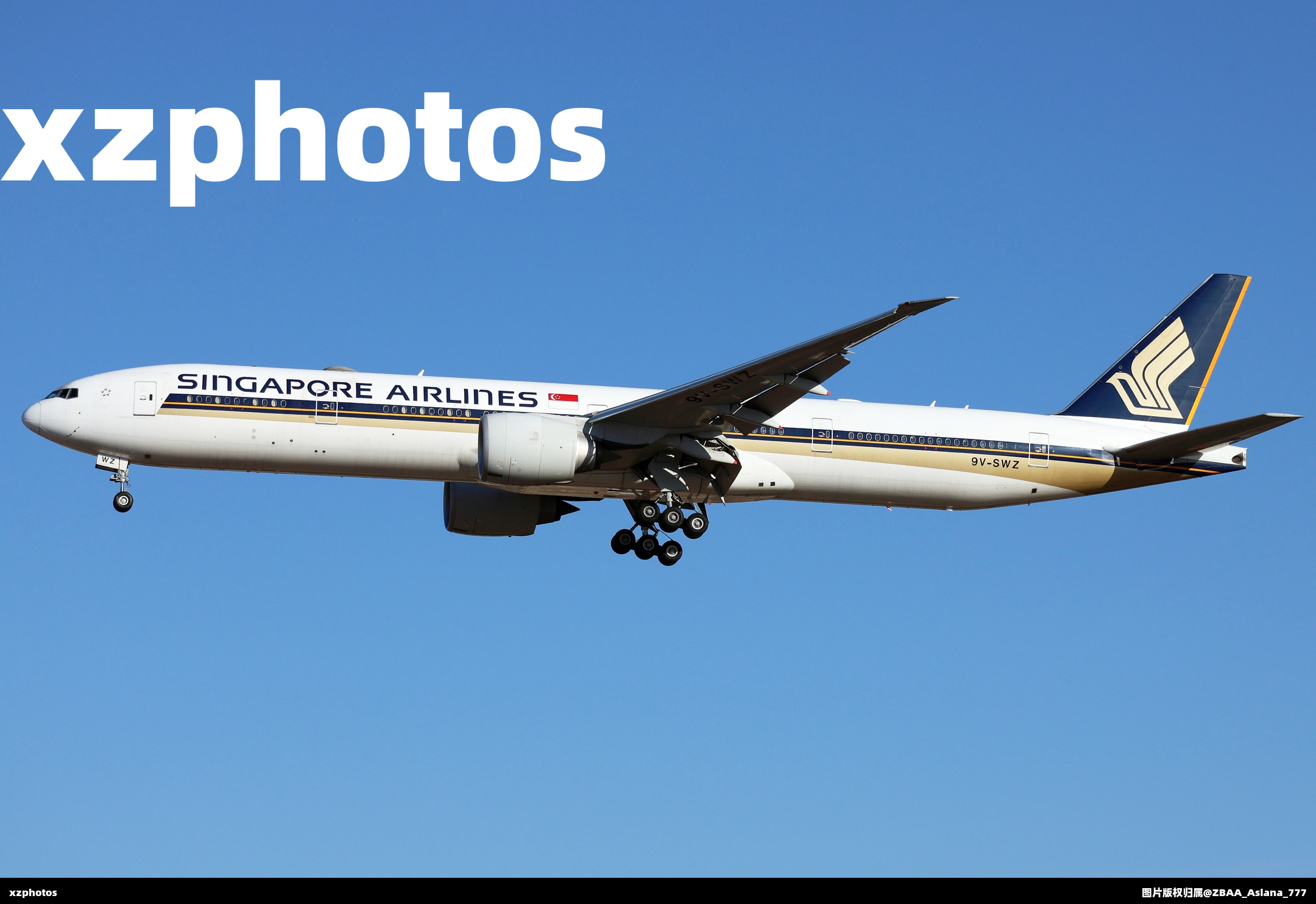 新加坡航空77W访京