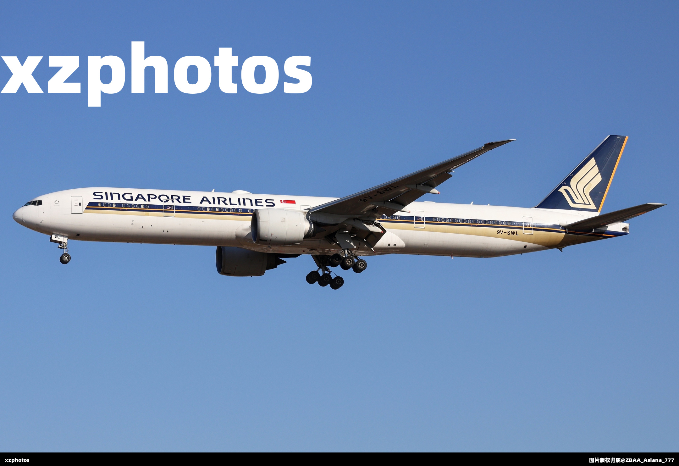 新加坡航空77W访京