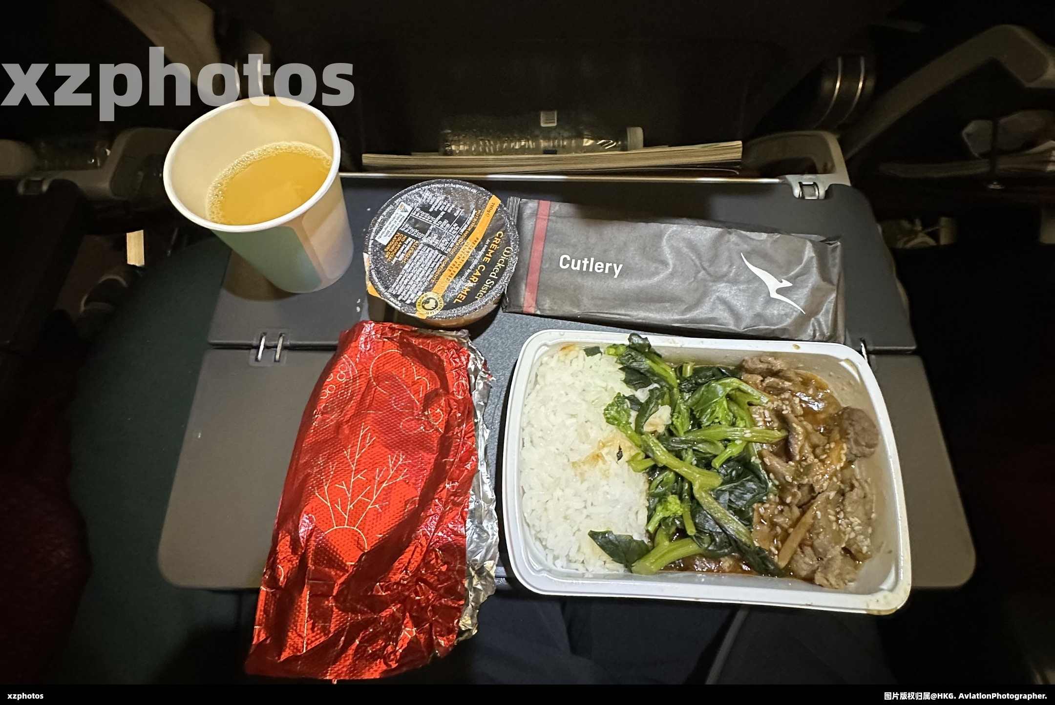 QF29 墨尔本-香港 经济舱餐食