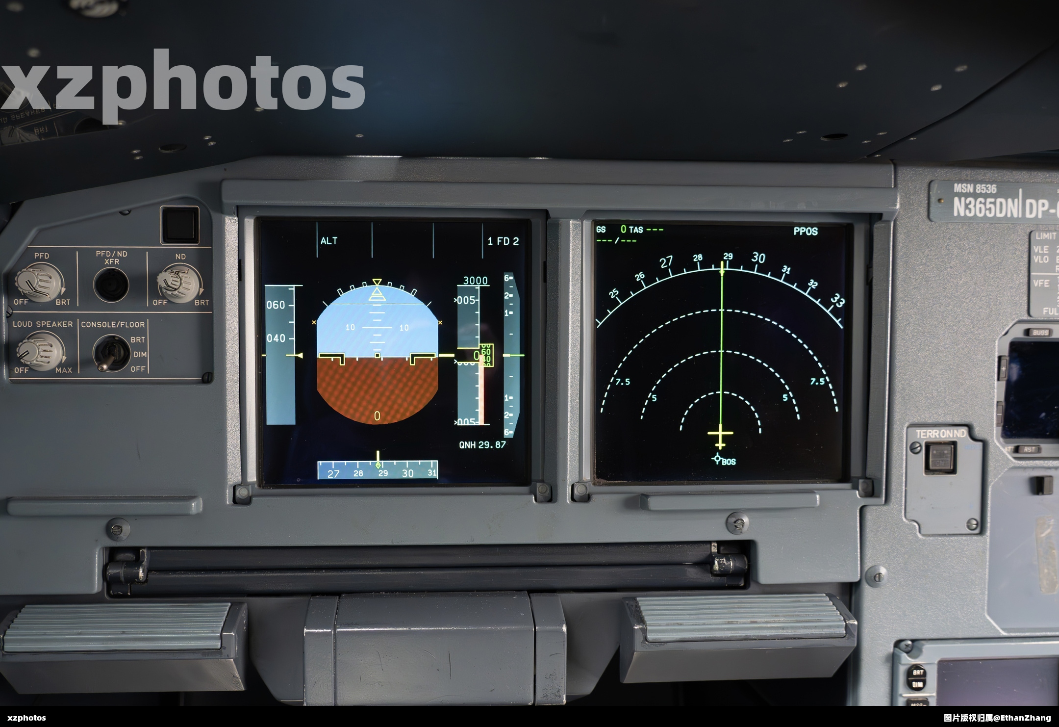 A321姿态仪&amp;气象雷达屏幕
