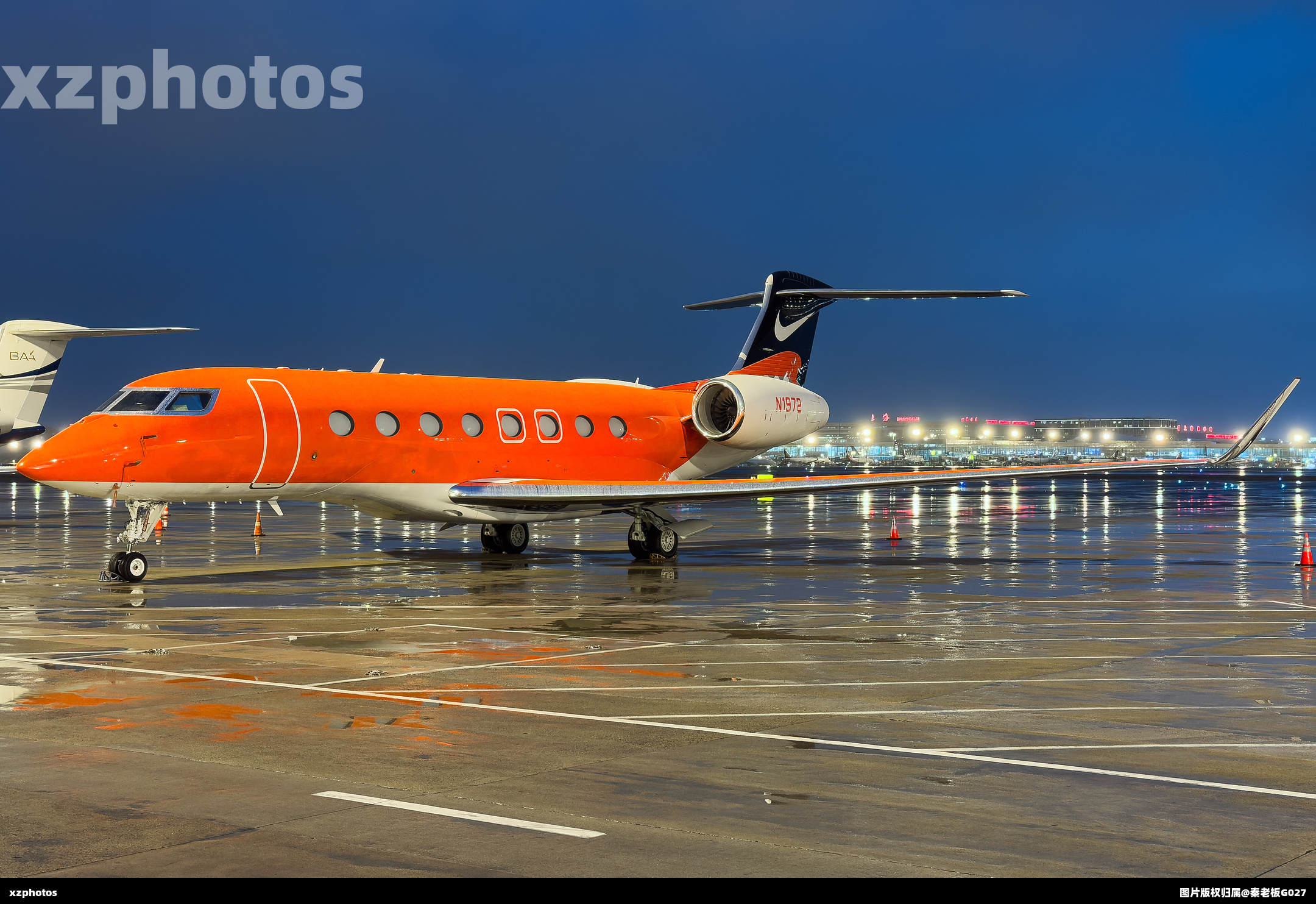 耐克公务机在虹桥