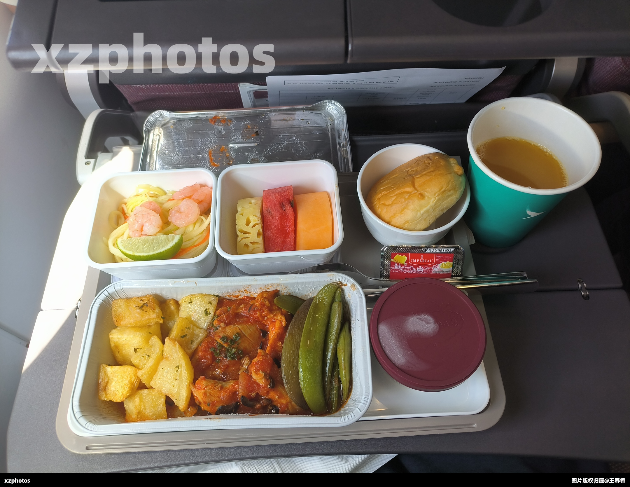 CX770 普吉-香港经济舱餐食