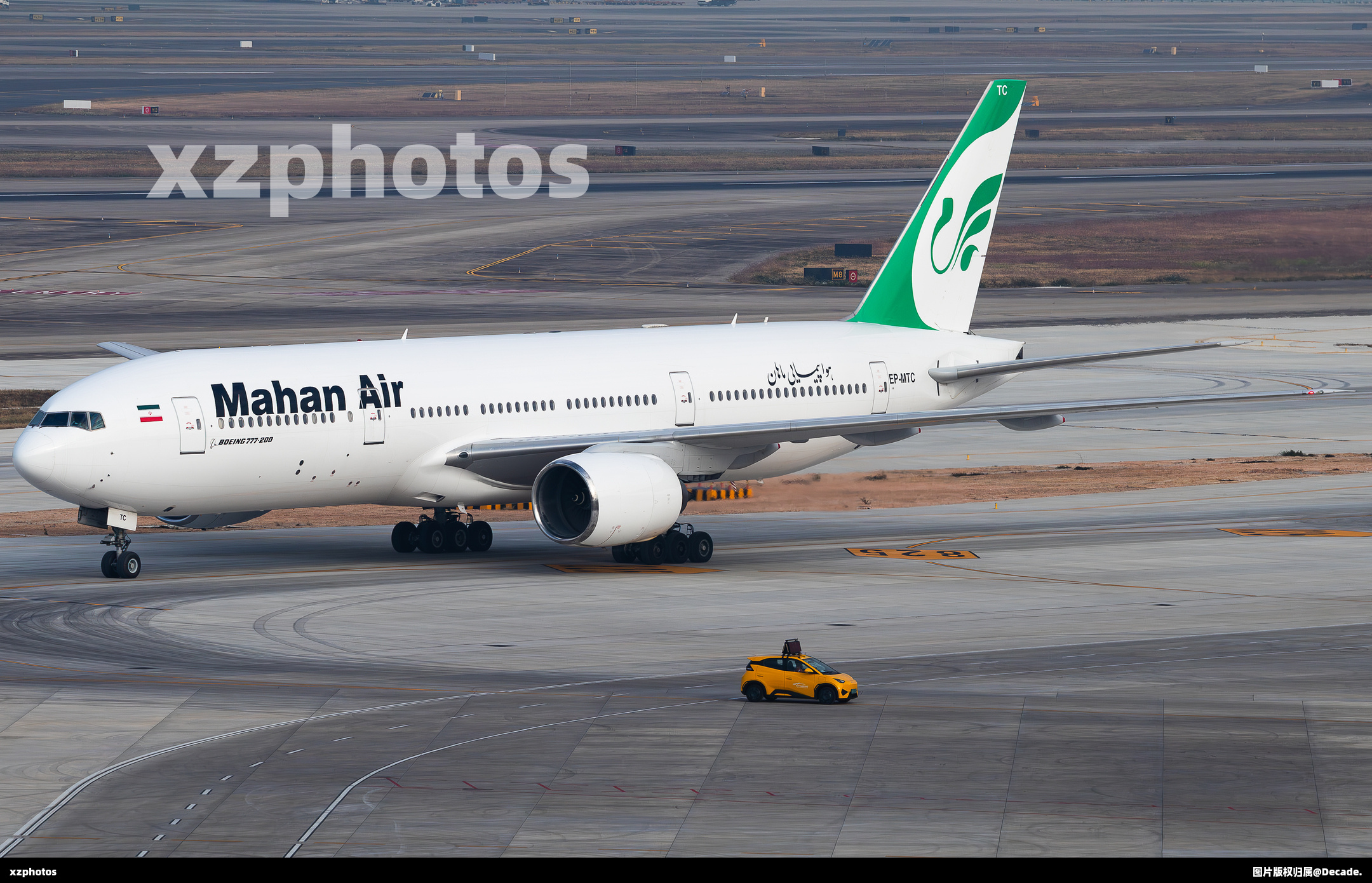 马汉航空B777首次抵达中国