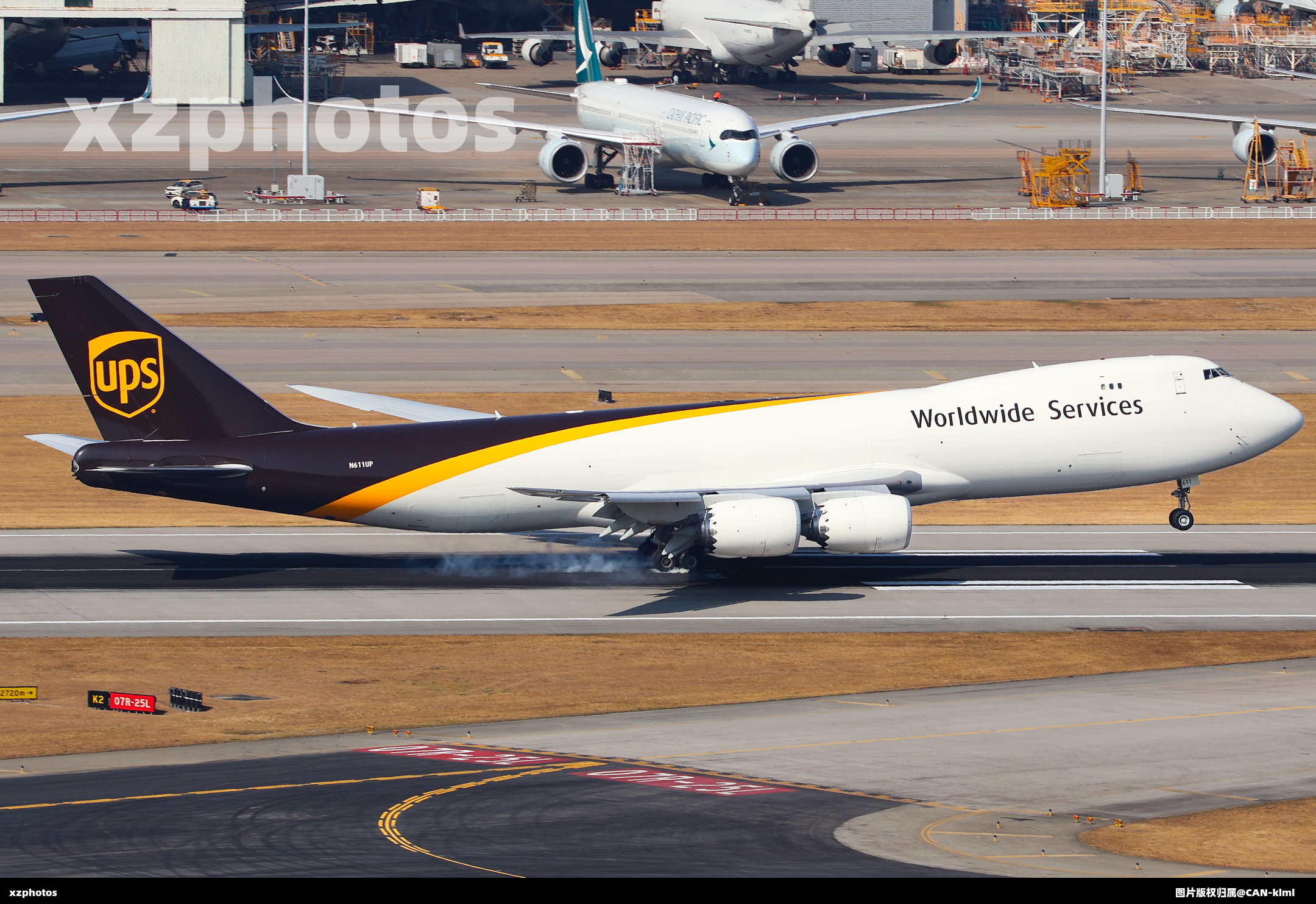 UPS748F落地HKG